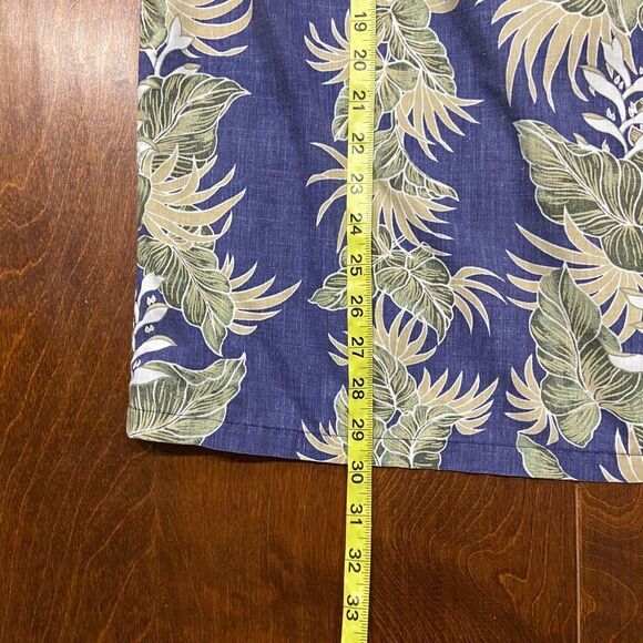 Royal Creations Vintage Hawaiian Casual Blue Green Button Front Shirt Men's XL - Picture 8 of 8